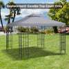 10' x 10' Gazebo Replacement Canopy 2 Tier Top UV Cover Pavilion Garden Patio Outdoor Light Grey (TOP ONLY)