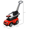 3 In 1 Push Cars for Toddlers Kid Ride on Push Car Stroller Sliding Walking Car with Horn Music Light Function Secure Bar Ride on Toy for Boy Girl 1-3 Years Old Red