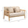48" Loveseat Sofa for Bedroom, Modern Love Seats Furniture, Upholstered Small Couch for Small Space, Beige