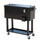 80 QT Rolling Cooling Bins Ice Chest on Wheels Outdoor Stand Up Drink Cooler Cart for Party, Black
