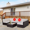 9 Piece Patio Furniture Sets, Wicker Sectional Sofa Sets Outdoor Rattan Conversation Sets with Tea Table and Loungers for Garden