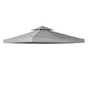 10' x 10' Gazebo Replacement Canopy 2 Tier Top UV Cover Pavilion Garden Patio Outdoor Light Grey (TOP ONLY)