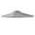 10' x 10' Gazebo Replacement Canopy 2 Tier Top UV Cover Pavilion Garden Patio Outdoor Light Grey (TOP ONLY)
