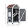 43"H Wooden Cat House Feral Cat Shelter Outdoor Kitten Condo 3-Floor Pet Habitat with Asphalt Roof, Escape Doors, Inside Stairs, Grey and White