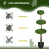 Set of 2 3.5ft(43.25") Artificial Ball Boxwood Topiary Trees in Pot, Indoor Outdoor Fake Plants for Home Office Living Room Decor