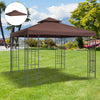 10' x 10' Gazebo Replacement Canopy 2 Tier Top UV Cover Pavilion Garden Patio Outdoor Coffee (TOP ONLY)