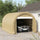 16' x 10' Carport, Heavy Duty Portable Garage / Storage Tent with Large Zippered Door, Anti-UV PE Canopy Cover for Car, Truck, Boat, Motorcycle, Bike, Garden Tools, Outdoor Work, Beige