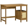 Computer Desk with Storage, Home Office Workstation Table with Open Shelf and Cabinet, Light Walnut