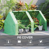 6' x 3' x 3' Portable Mini Greenhouse Outdoor Garden with Large Zipper Doors and Water/UV PE Cover, Green