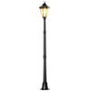 76.5" Solar Lamp Post-Lights Outdoor, Vintage Streetlight, Auto Sensor Control, Adjustable Brightness, with Clear Glass for Backyard Black