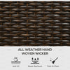 Outdoor Deck Box, PE Rattan Wicker with Liner, Hydraulic Lift, and A Handle for Indoor, Outdoor, Patio Furniture Cushions, Pool, Toys, Garden Tools, Brown