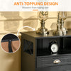 Sideboard Buffet Cabinet with Storage Drawers, Large Tabletop and Crossbar Side Design, Black