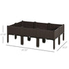 6-piece Raised Garden Bed PP Raised Flower Bed Plant Stand Stackable Vegetable Herb Grow Box