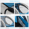 Outdoor Elite Double Child Two-Wheel Bicycle Trailer Cart Cargo with 2 Safety Harnesses - Blue