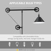 Industrial Floor Lamp for Living Room, Standing Lamp with Steel Frame for Bedroom, Black