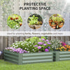 39" x 39" x 12" Set of 2 Raised Garden Bed, Elevated Planter Box with Galvanized Steel Frame for Growing Flowers, Herbs, Succulents, Green
