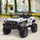 Kids Ride-On Car 12V RC 2-Seater Police Truck Electric Car For Kids with Full LED Lights, MP3, Parental Remote Control, White