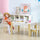 3 Pcs Kids Table and Chair Set with Storage Space, Activity Table and 2 Chairs for Toddler Arts, Crafts, Drawing, Reading, White