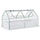 Galvanized Raised Garden Bed with Mini Greenhouse Cover, Outdoor Metal Planter Box with 2 Roll-Up Windows for Growing Flowers, Fruits, Vegetables, and Herbs, 73" x 38" x 36", Clear