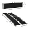Aluminum Portable Skidproof PVC Carpeted Folding Wheelchair Ramp, 10'