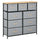 9 Drawers Storage Chest Dresser Organizer Unit w/ Steel Frame, Wood Top, Easy Pull Fabric Bins, for Hallway, Closet, Entryway, Oak & Grey