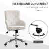 Desk Chair, Home Office Chair with Nailhead Trim, Button Tufted Back Design for Office, Computer Chair, White