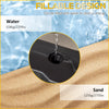 4 PC Patio Umbrella Base, Outdoor Hexagon Stand Cantilever Offset Umbrella Weights with Easy-Fill Spouts, 229 lb. Capacity Water, Black