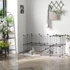 Pet Playpen DIY Small Animal Cage 36 Panels Portable Metal Wire Yard Fence with Door and Ramp for Rabbits, Kitten, Puppy 14" x 14"
