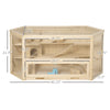 Wooden Large Hamster Cage Small Animal Exercise Play House 3 Tier with Slide Activity Center
