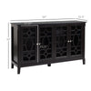 Modern Sideboard with Storage, Console Table, Buffet Cabinet with Glass Doors for Living Room, Espresso