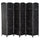 6' Tall Wicker Weave 6 Panel Room Divider Wall Divider, Black