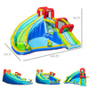 Kids Inflatable Bounce House with Slide, Water Gun, Pool, Climbing Wall with Inflator