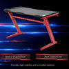 48 Inch Gaming Desk with Large Tabletop, Racing Computer Desk with Cup Holder and Headphone Hook, Black/Red
