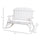 Wooden Rocking Chair,  2 Person Porch Rocker Bench, Indoor Outdoor Porch Rocker with Slatted Design, High Back for Backyard, Garden, White