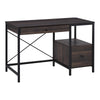Home Office Writing Desk with File Storage Drawer for Letter Size, PC Study Table Computer Workstation, Walnut Brown