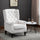 Button-Tufted Accent Chair with High Wingback, Rounded Cushioned Armrests and Thick Padded Seat, Set of 2, Cream White
