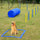 4PCS Obstacle Agility Dog Agility Equipment Blue and Yellow PE Jumps & Stop Box