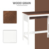 Computer Desk with Display Shelves Home Office Table Workstation  Walnut and White Wood Grain