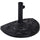 20lbs Half Round Patio Umbrella Base Outdoor Decorative Resin Parasol Stand Holder for Î¦1.5", Î¦1.9" Pole, for Lawn, Deck, Black