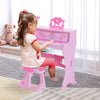 32 Key Princess Kids Electronic Keyboard with Stool and Microphone - Pink