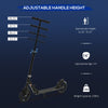Foldable Kick Scooter w/ Adjustable Height & Rear Wheel Brake System for 14+