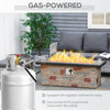 48" Propane Fire Pit Table, 50,000BTU Gas Firepit with Protective Cover, Lava Rocks, CSA Certification for Outdoor, Patio, and Poolside