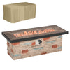 48" Propane Fire Pit Table, 50,000BTU Gas Firepit with Protective Cover, Lava Rocks, CSA Certification for Outdoor, Patio, and Poolside