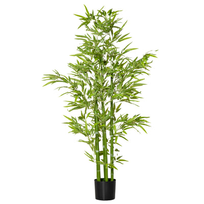 5ft Artificial Bamboo Tree, Faux Decorative Plant in Nursery Pot for Indoor or Outdoor DÃ©cor