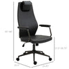 High-Back Executive Office Chair, Ergonomic Leather Computer Desk Chair with Adjustable Height, Removable Headrest and 360 Swivel Wheels