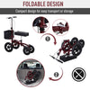 Knee Scooter with Basket for Storage - Walker Mobility During Medical Rehabilitation & Injury - Folding for Transport - Red