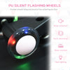 Ride on Wiggle Car w/LED Flashing Wheels, Swing Car for Toddlers, Dolphin Shaped - Pink / Black