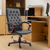 High Back Office Chairs Faux Leather Wooden High Back Executive Home Office Chair Office Roller Chairs Black