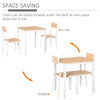 3-Piece Wooden Square Dining Table Set with 1 Table and 2 Chairs and Sturdy Metal Frame for Small Space, Oak