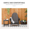 Folding Adirondack Chair, HDPE Outdoor All Weather Plastic Lounge Beach Chairs for Patio Deck and Lawn Furniture, Black